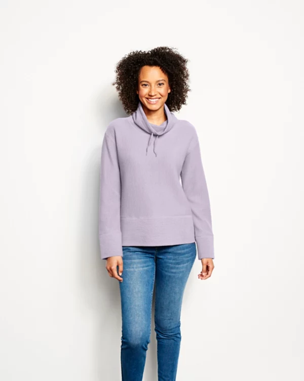 Textured Cowl Sweatshirt