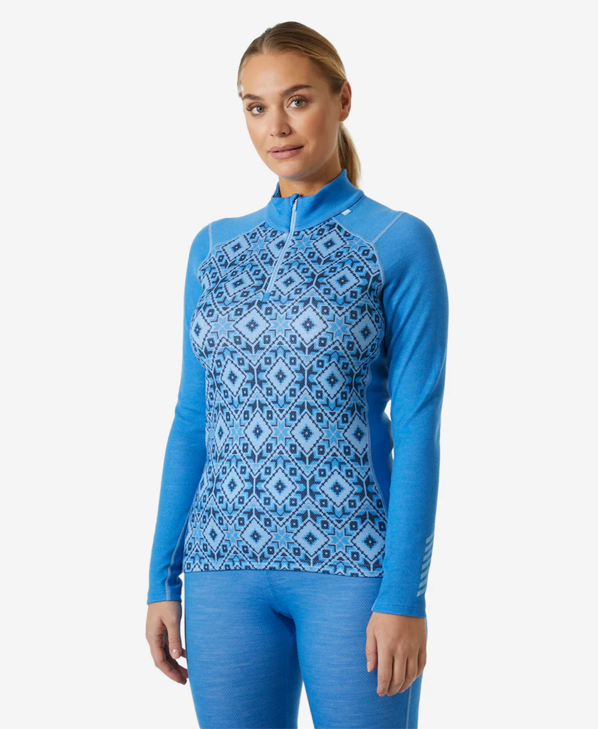 W LIFA MERINO MIDW GRA 1/2 ZIP, Ultra Blue