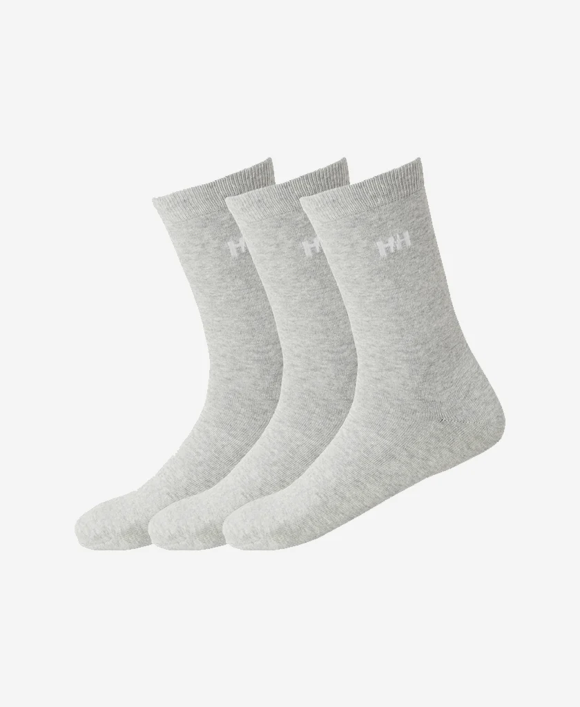 EVERYDAY COTTON SOCK 3PK, Grey Melange