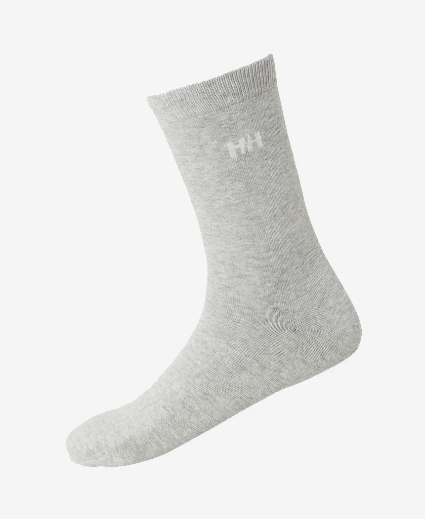 EVERYDAY COTTON SOCK 3PK, Grey Melange