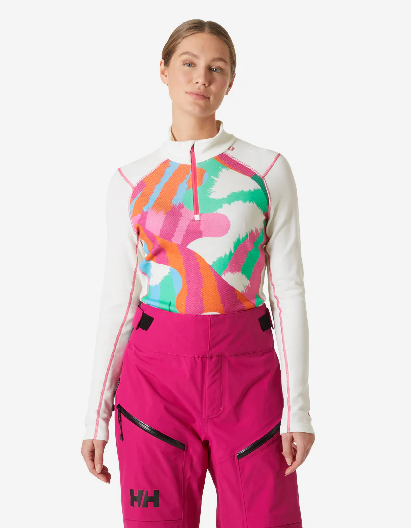 W LIFA MERINO MIDW GRA 1/2 ZIP, Off White