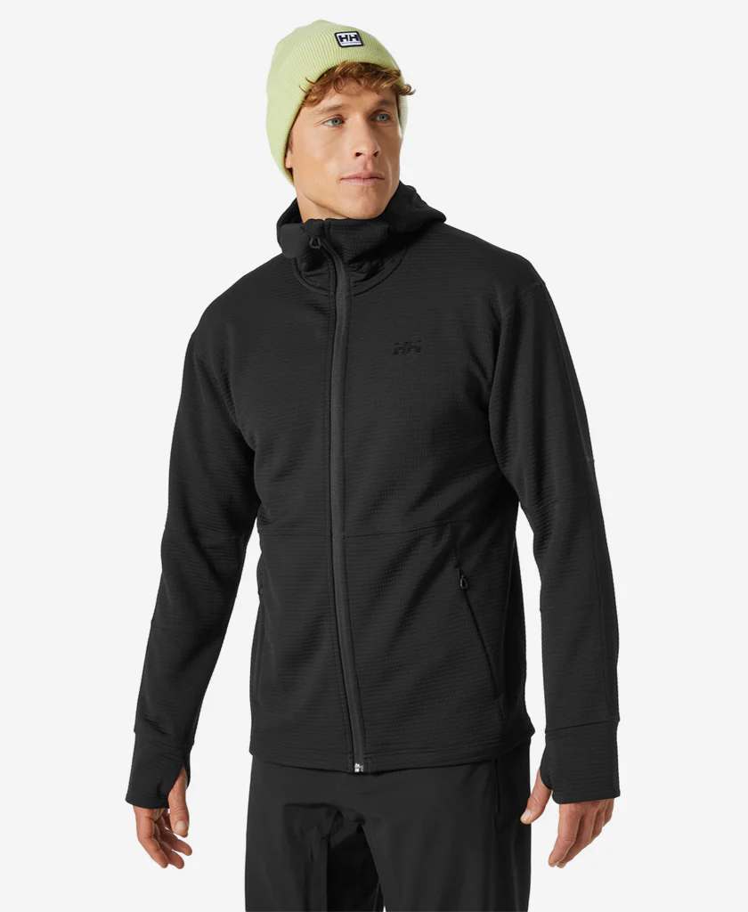 EVOLVED AIR HOODED MIDLAYER, Black