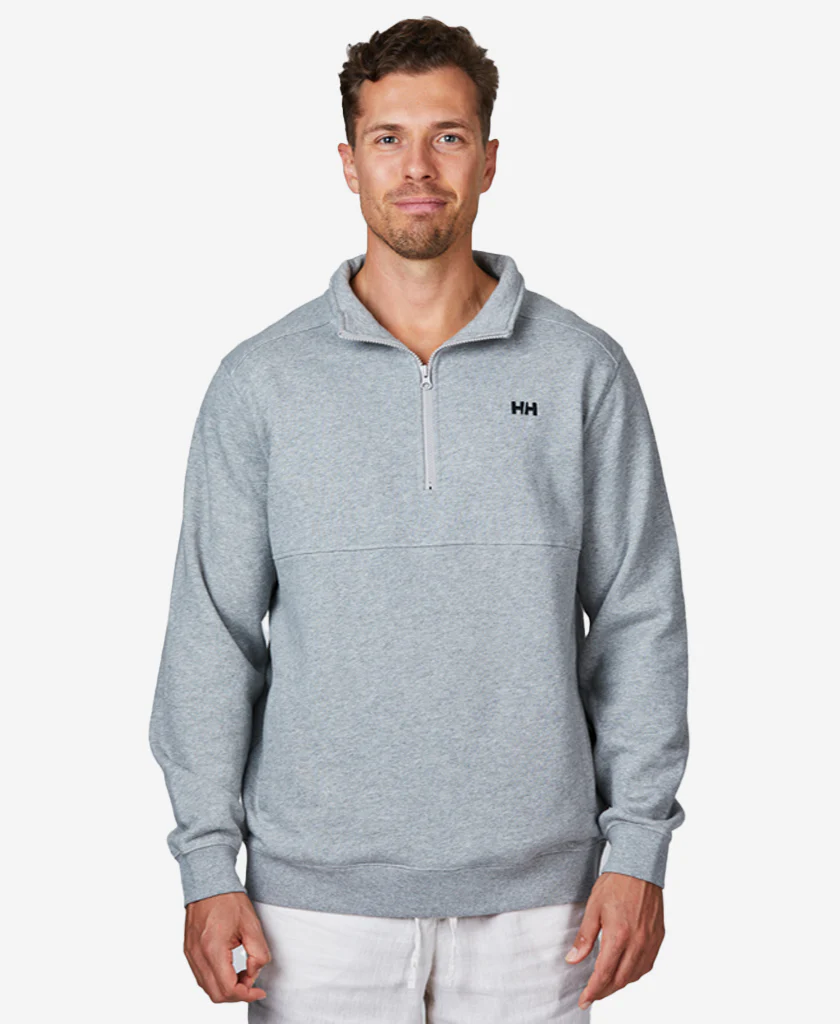 HALF ZIP FLEECE, Grey Melange