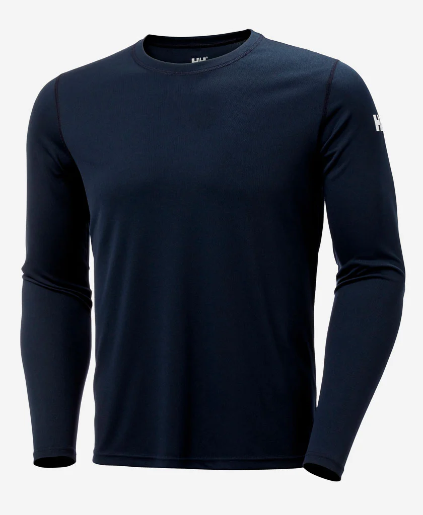 HH TECH CREW LONG SLEEVE SHIRT, Navy