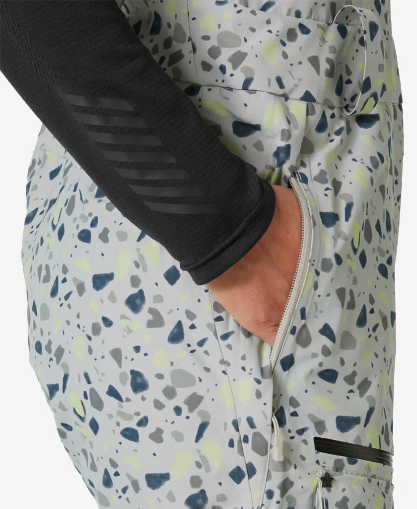 W POWDERQUEEN BIB PANT, Mellow Grey