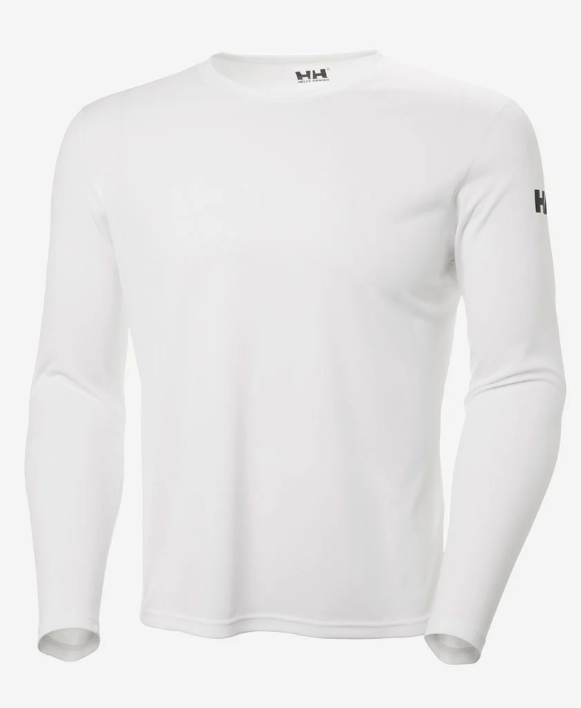 HH TECH CREW LONG SLEEVE SHIRT, White