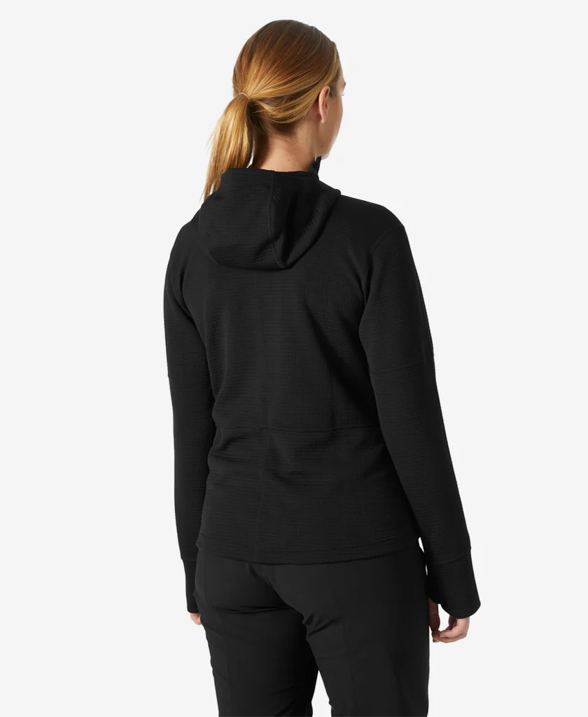 W EVOLVED AIR HOODED MIDLAYER, Black