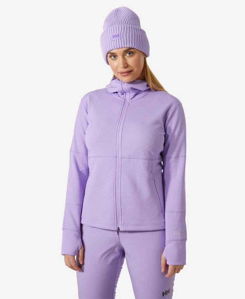 W EVOLVED AIR HOODED MIDLAYER, Heather