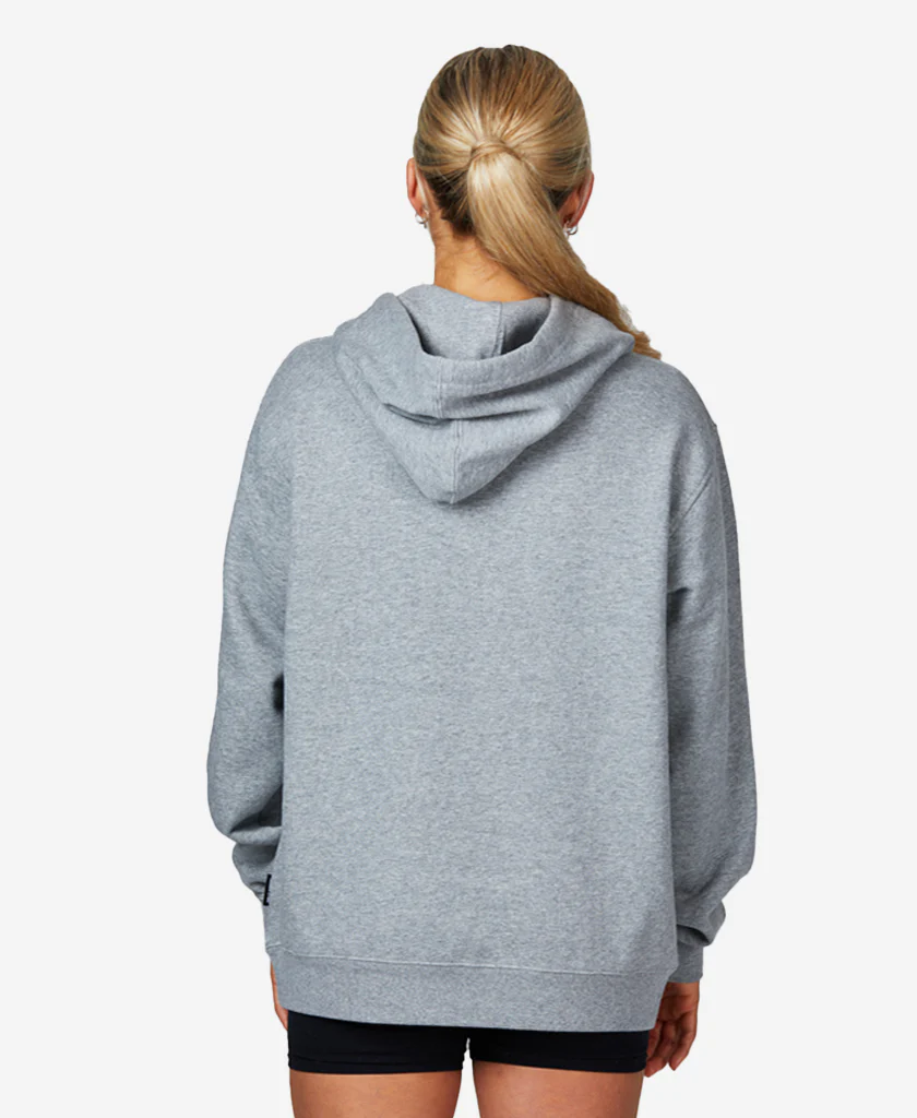 W HH LOGO HOODED FLEECE, Grey Melange