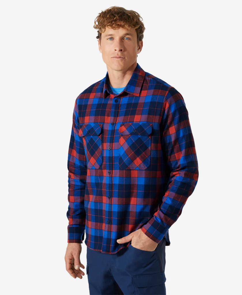 LOKKA ORGANIC FLANNEL LS SHIRT, Poppy Red
