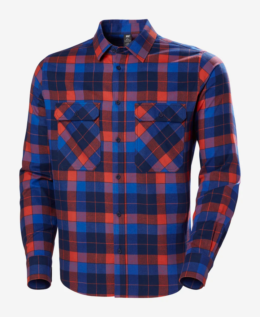 LOKKA ORGANIC FLANNEL LS SHIRT, Poppy Red