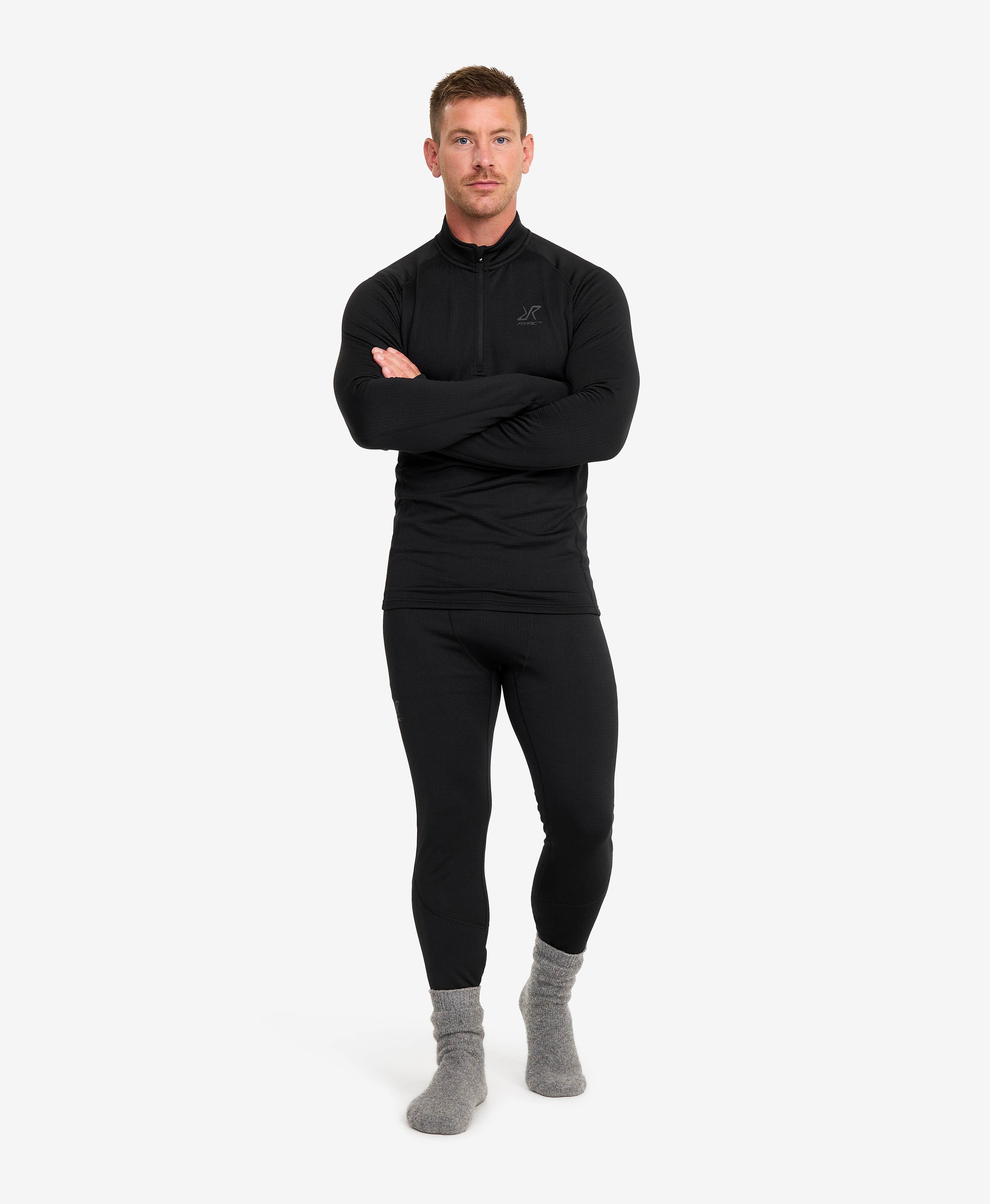 Waffle Half-zip Baselayer Top Men