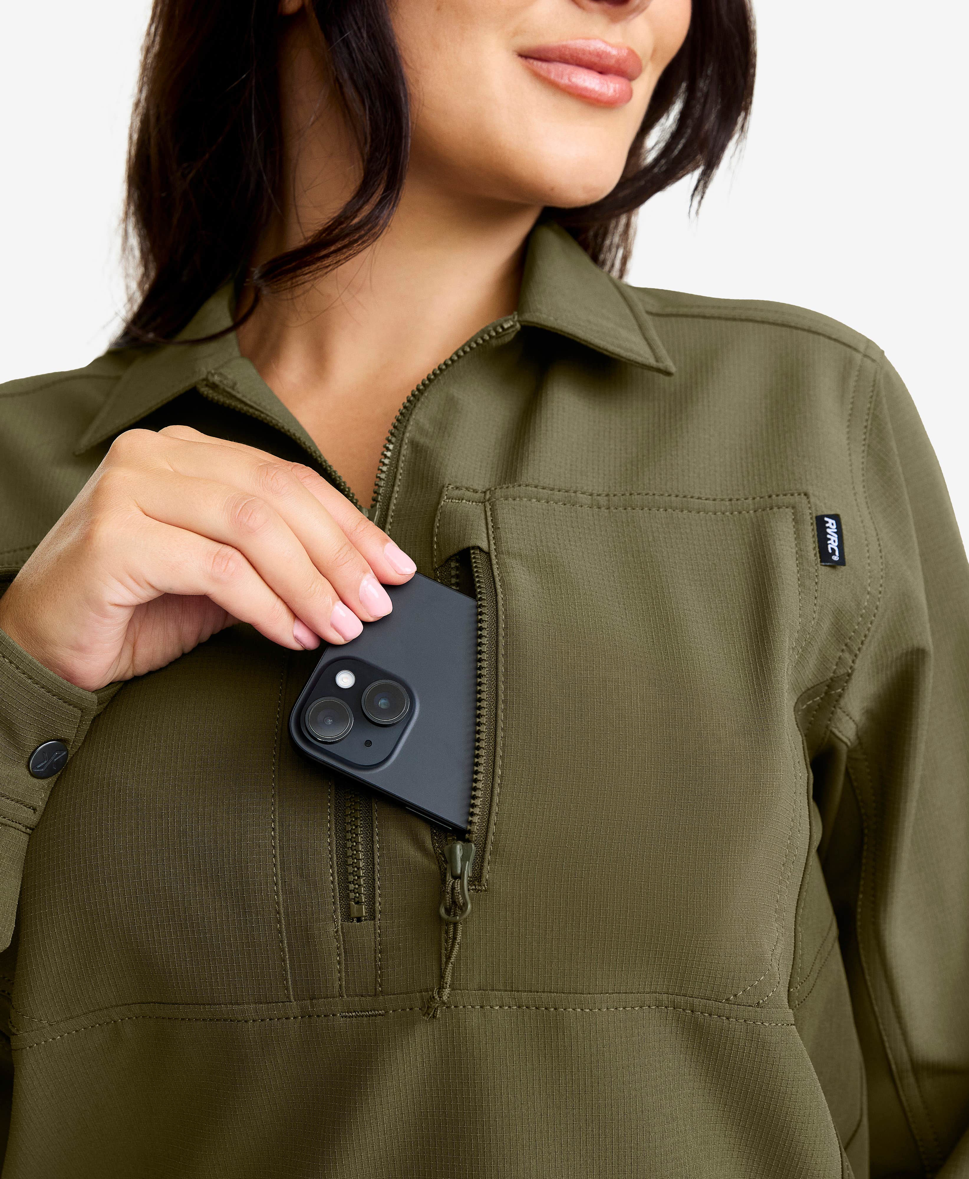 Ridge Half-zip Stretch Shirt Women