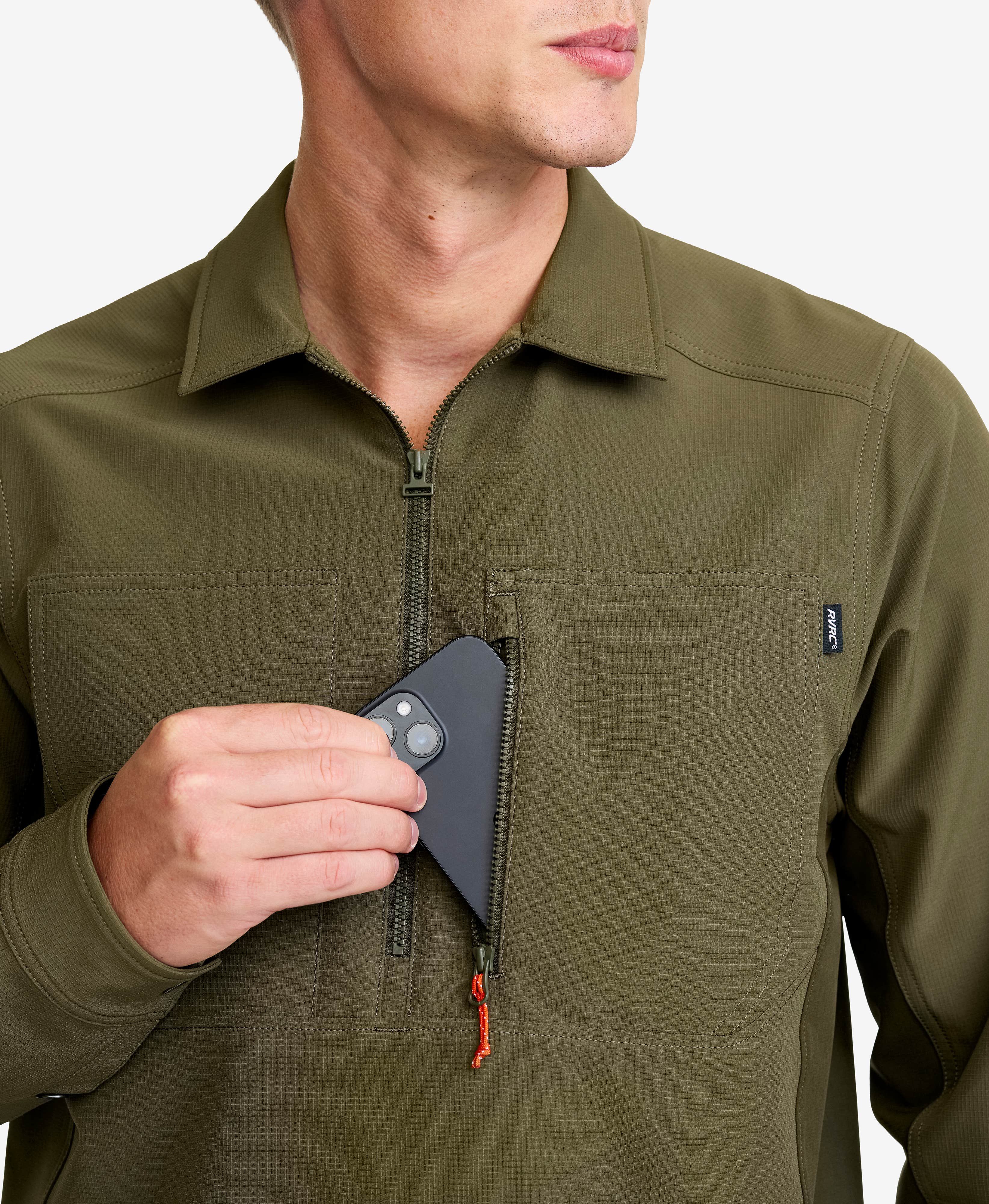 Ridge Half-zip Stretch Shirt Men
