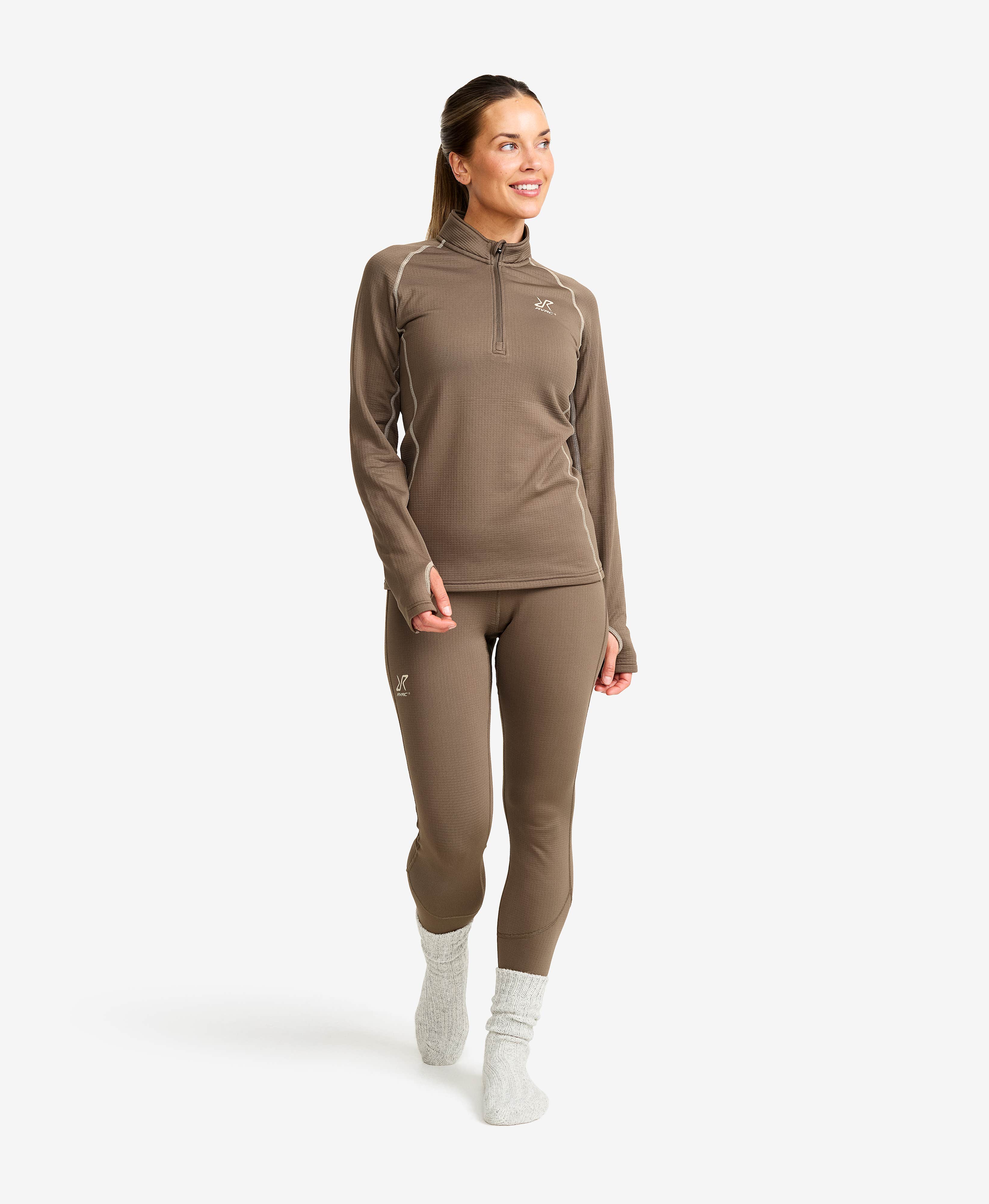 Waffle Half-zip Baselayer Top Women