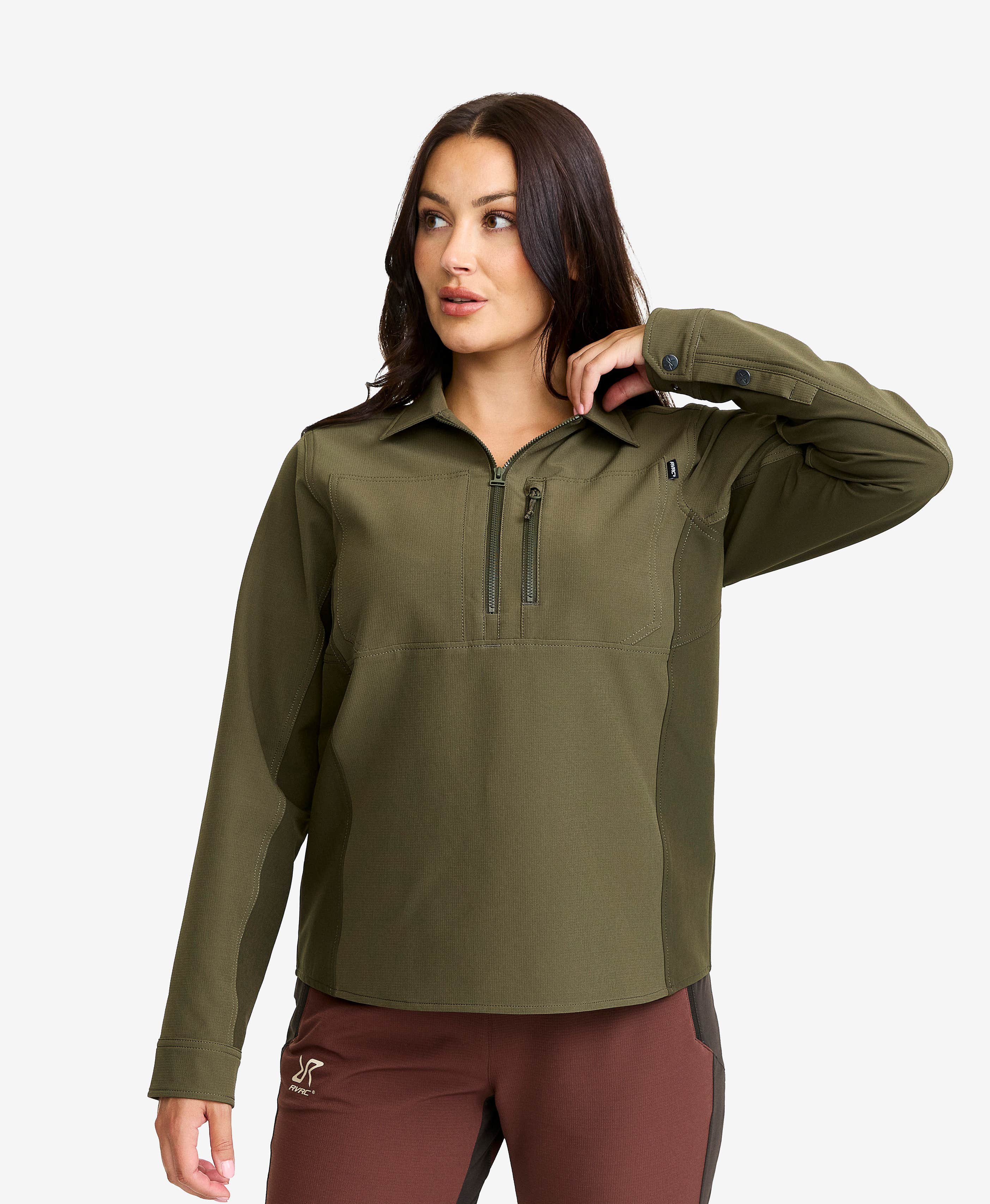 Ridge Half-zip Stretch Shirt Women