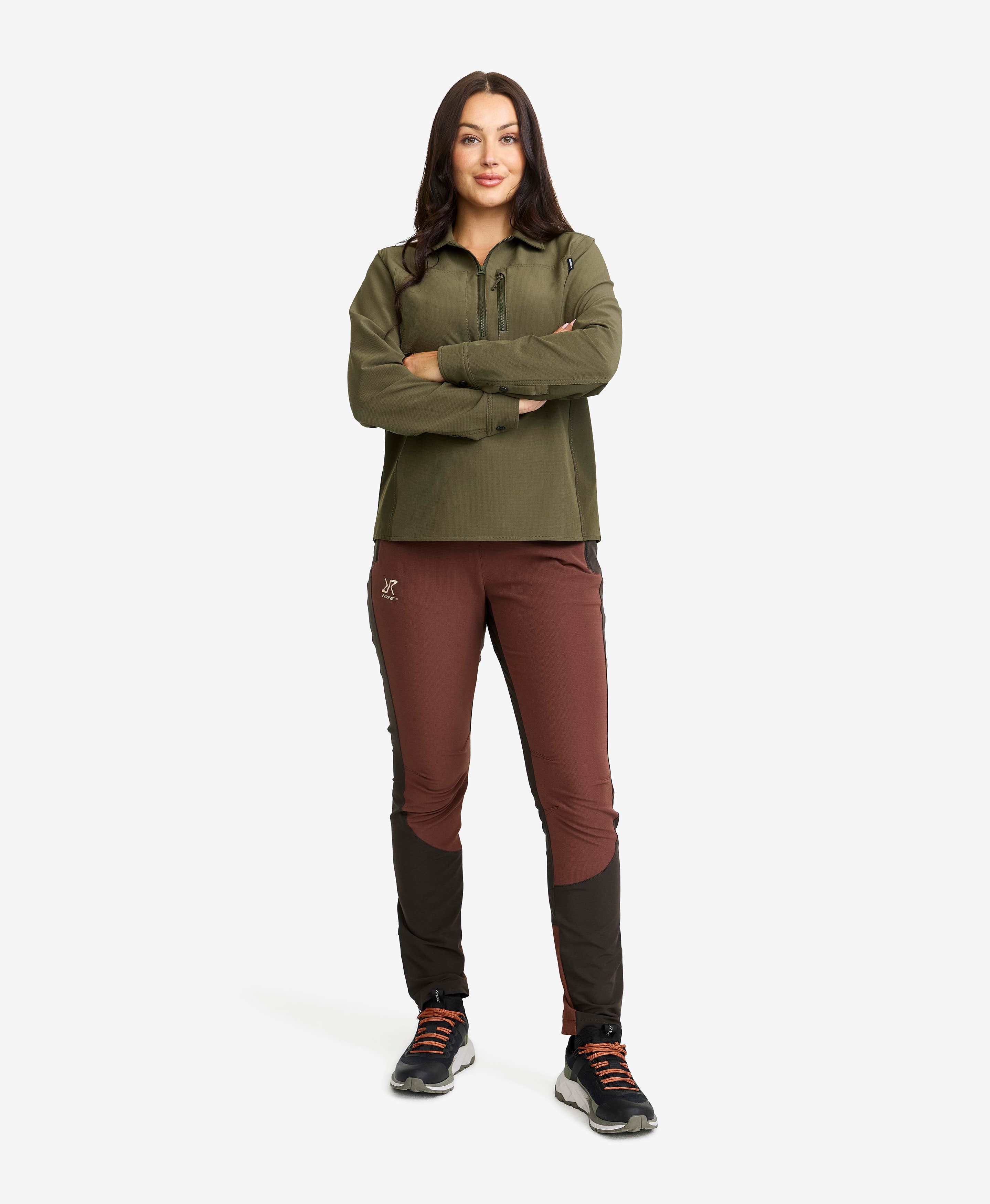 Ridge Half-zip Stretch Shirt Women