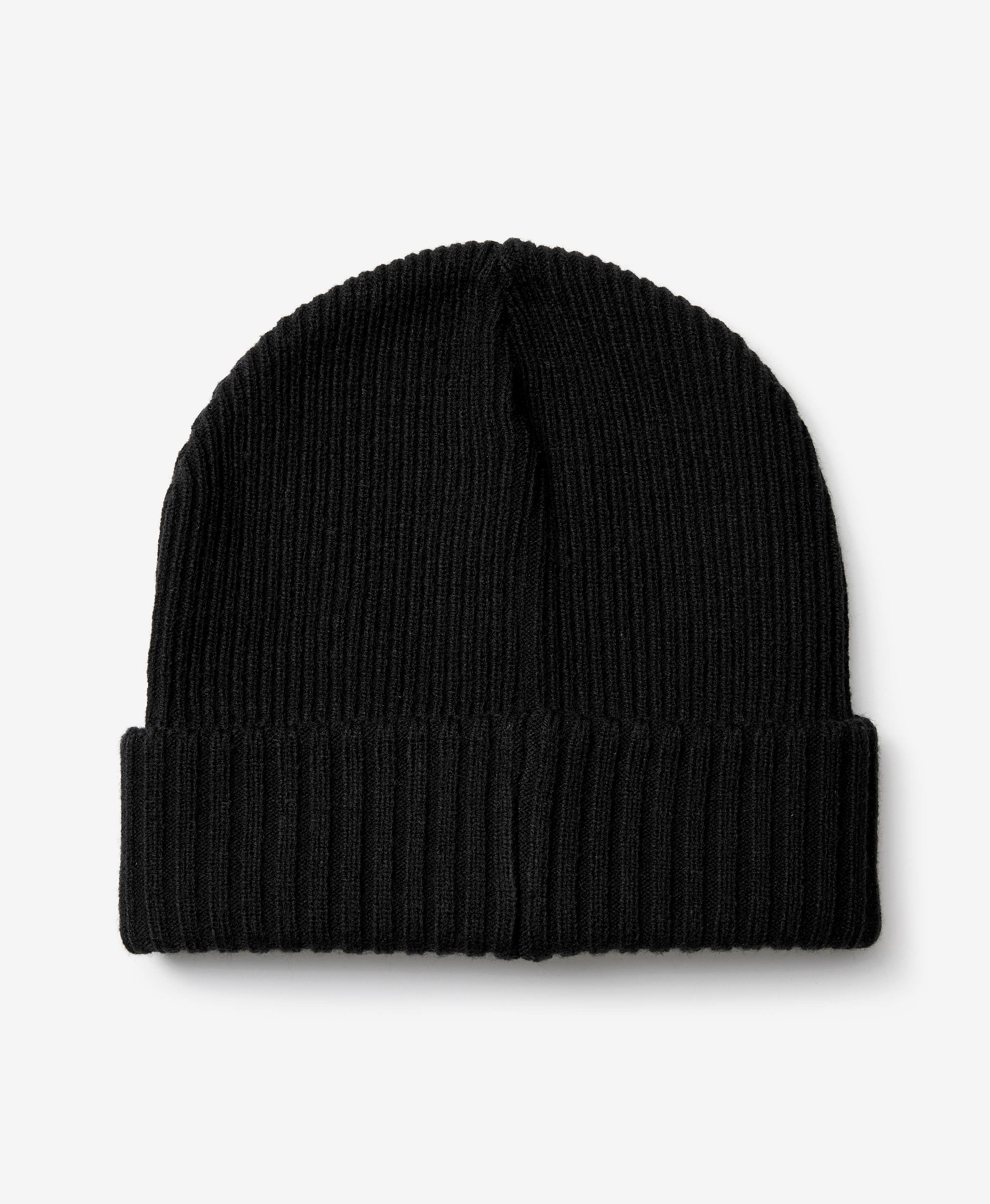 Ribbed Patch Beanie Unisex