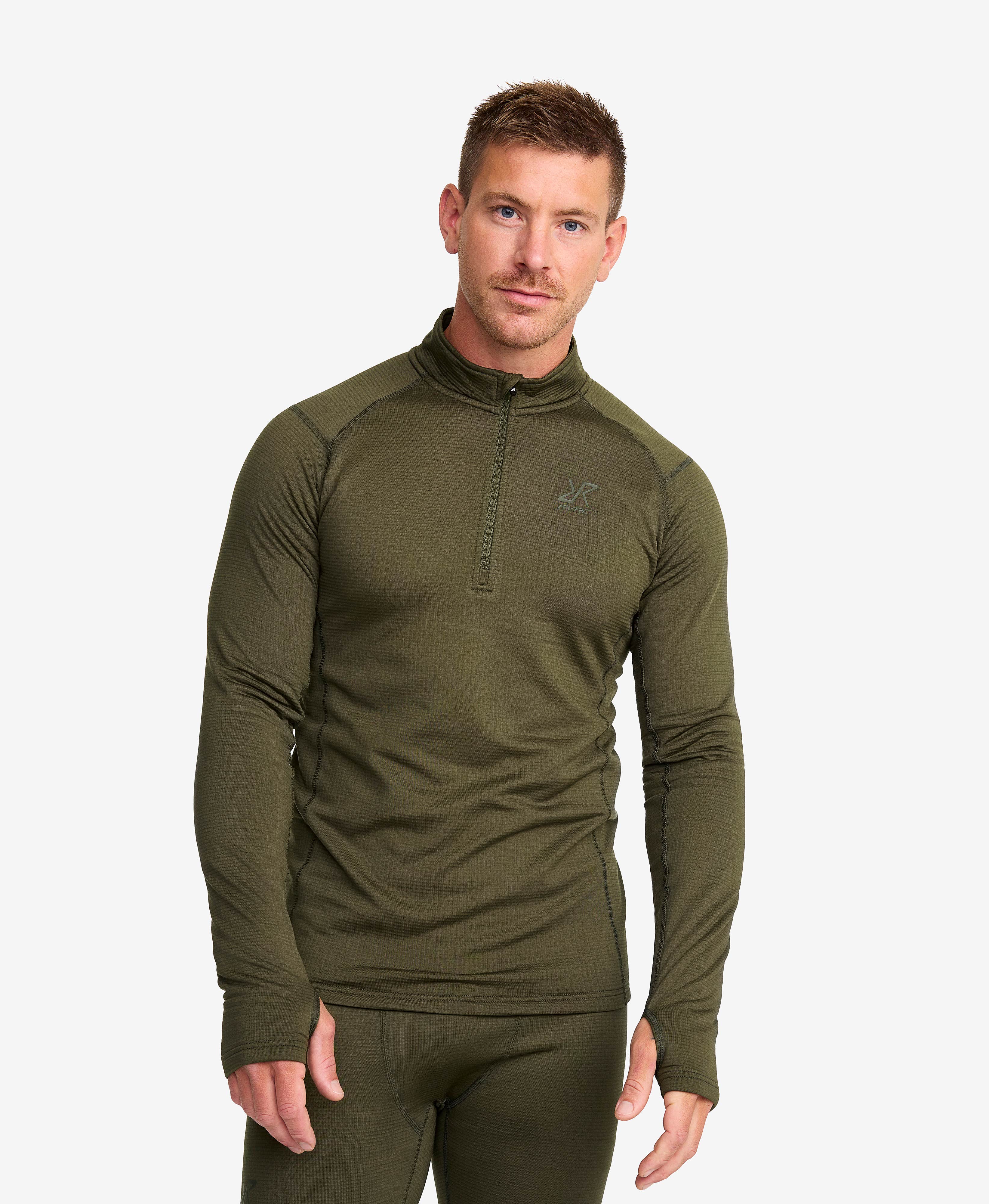 Waffle Half-zip Baselayer Top Men