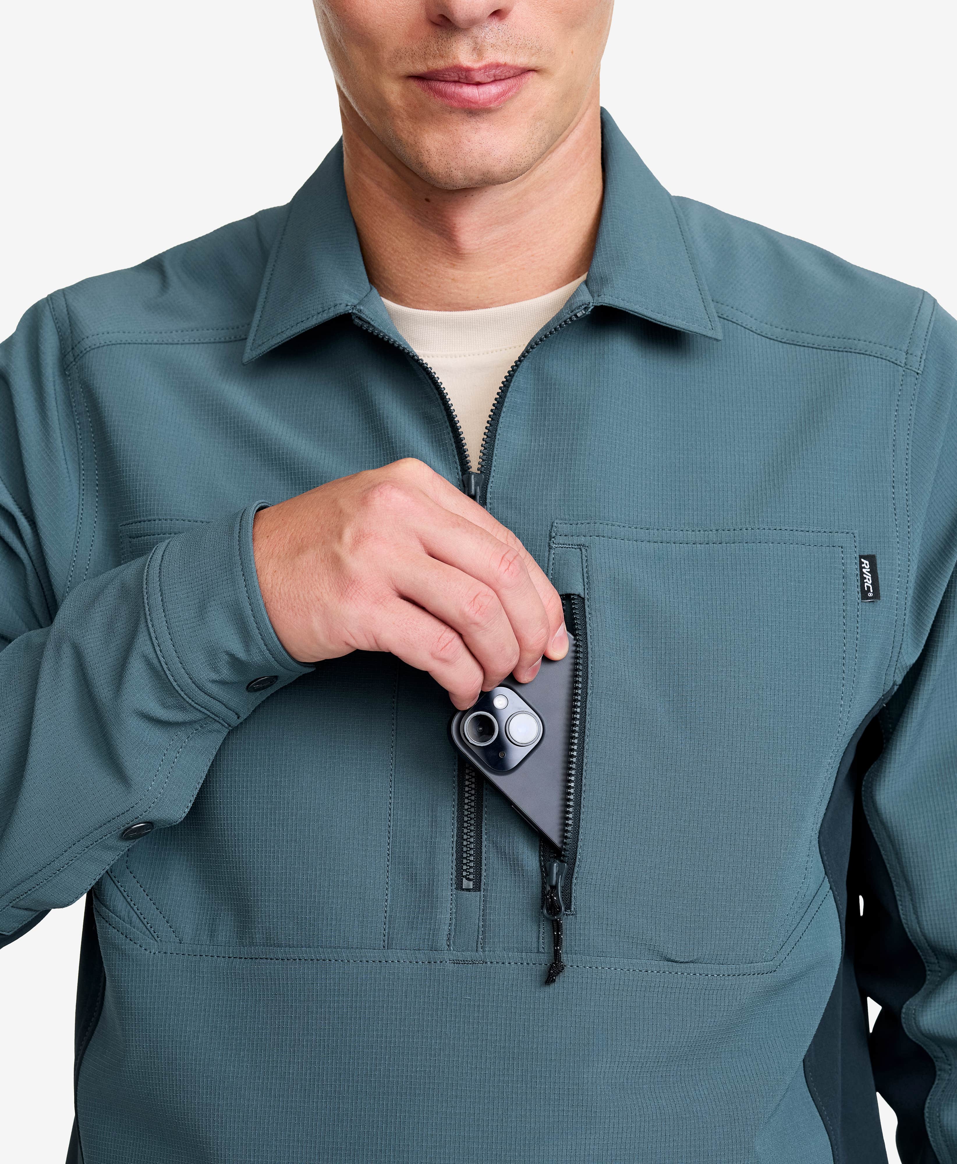 Ridge Half-zip Stretch Shirt Men