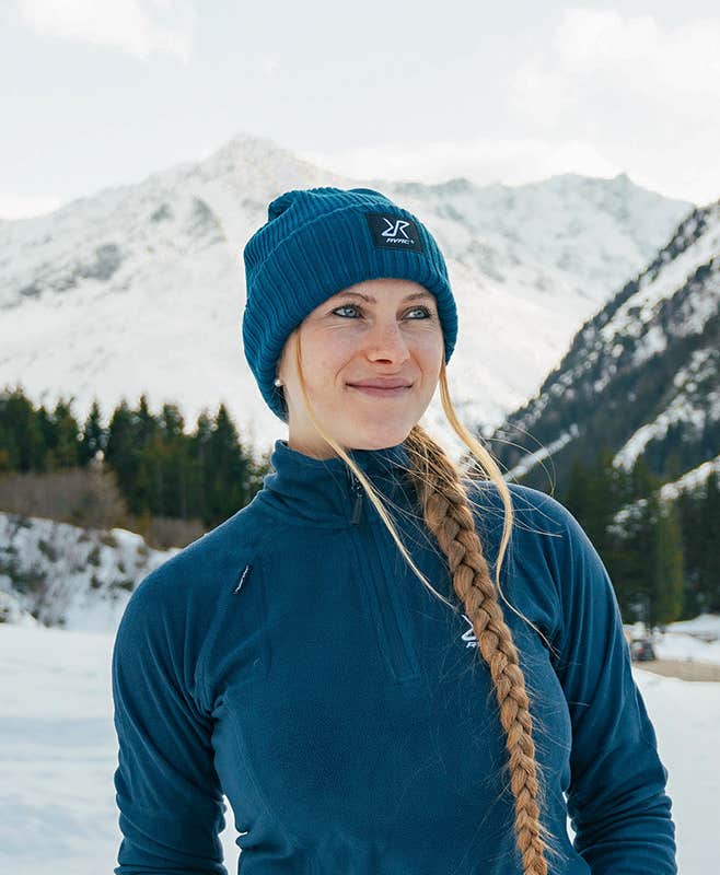 Ribbed Patch Beanie Unisex