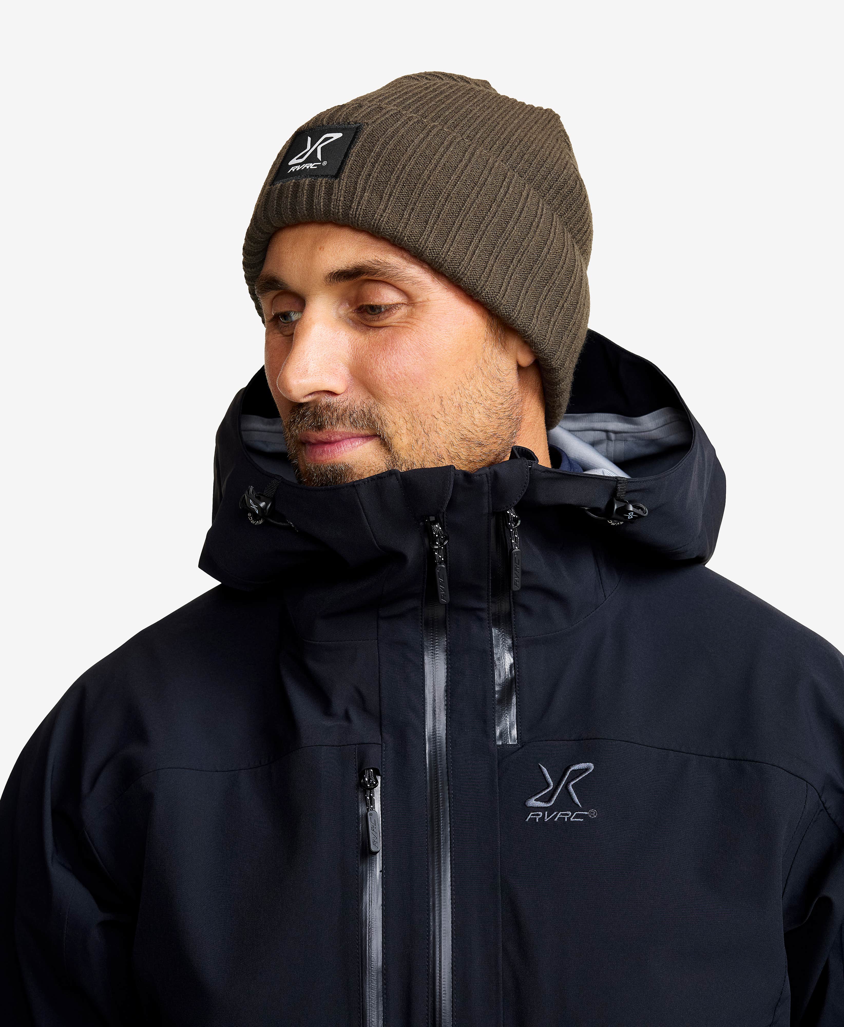 Ribbed Patch Beanie Unisex