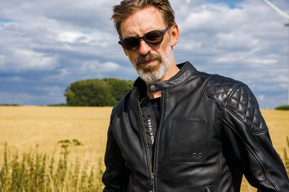 Richa Yorktown perforated Motorcycle Leather Jacket