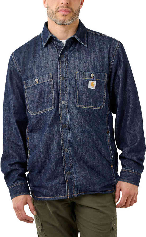 Carhartt Denim Fleece Lined Snap Front Shirt