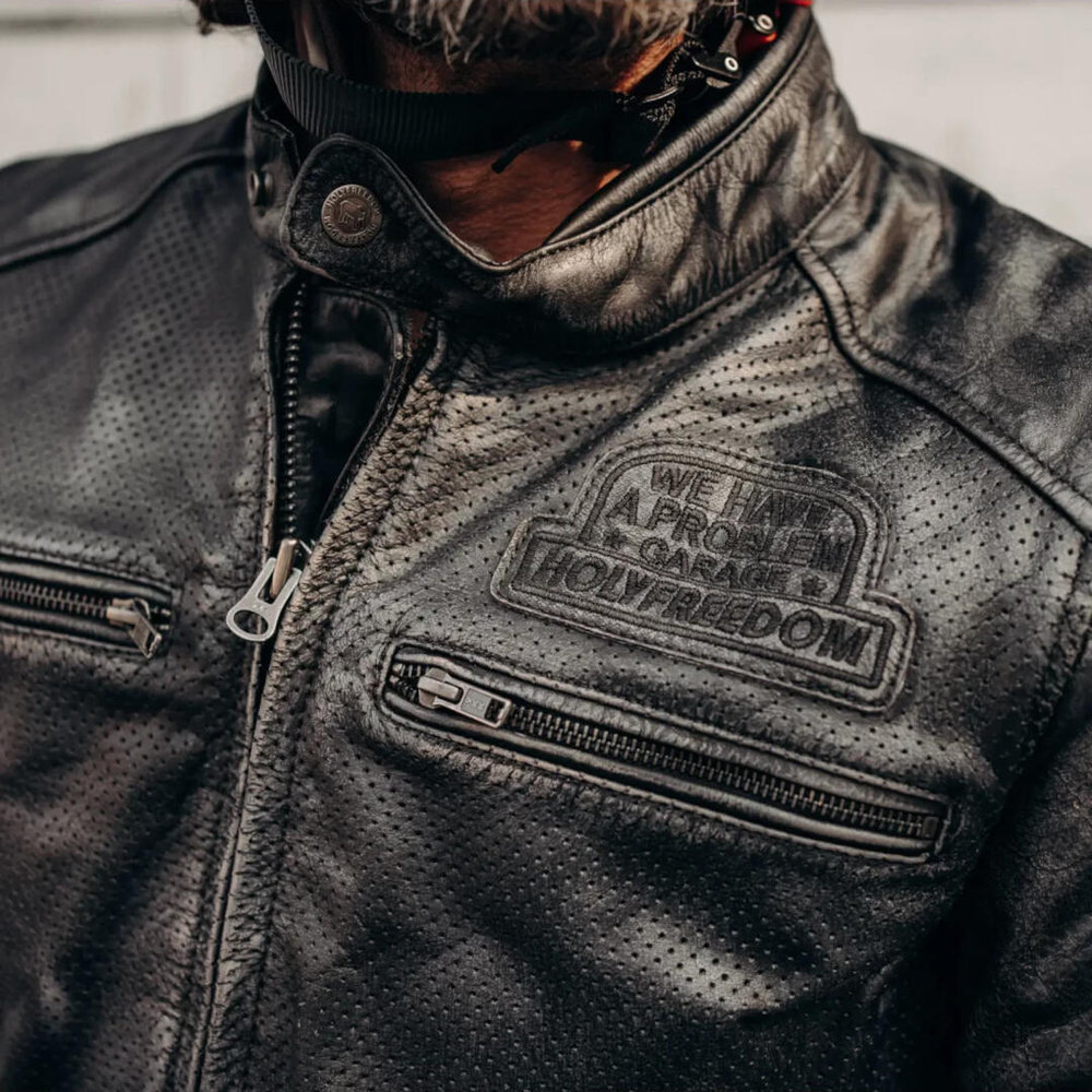 HolyFreedom Zero Summer perforated Motorcycle Leather Jacket