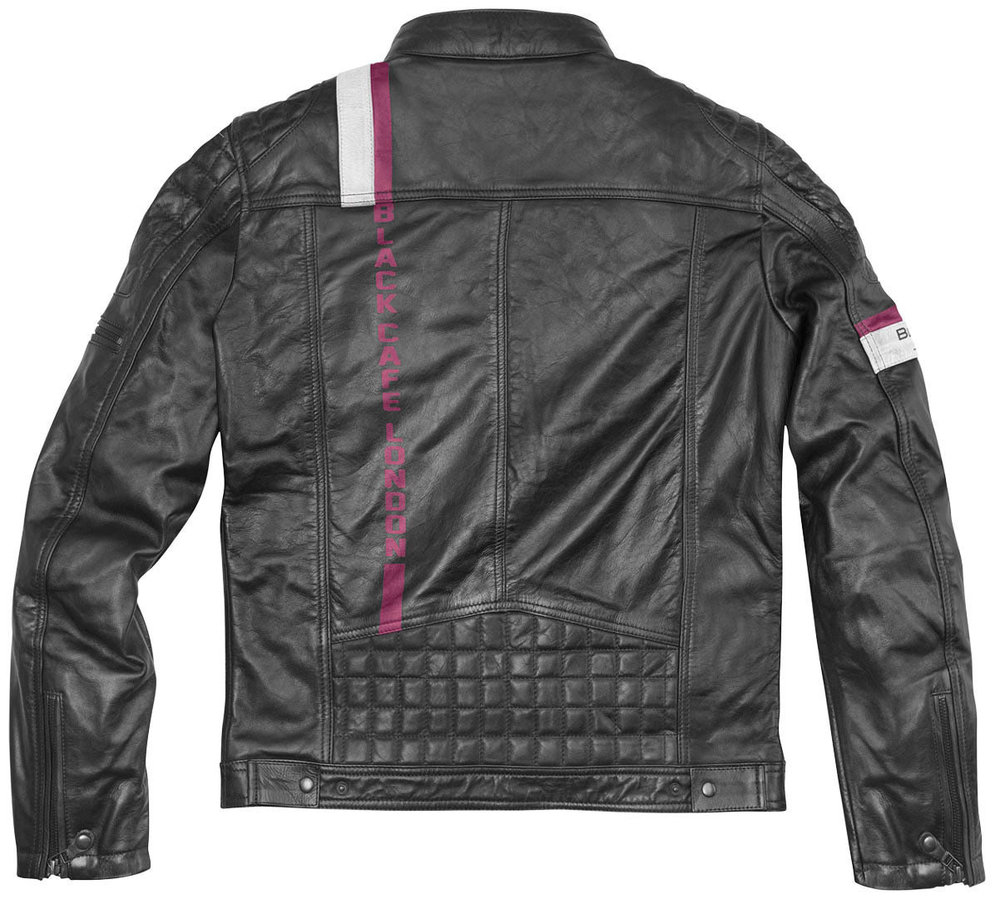 Black-Cafe London Barcelona Motorcycle Leather Jacket