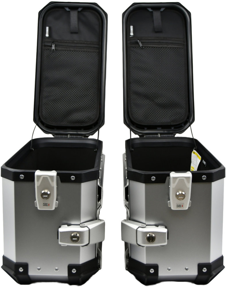 FC-Moto Terreno EVO Silver 28 L Alu Side Case Set + Lock Cylinder Set