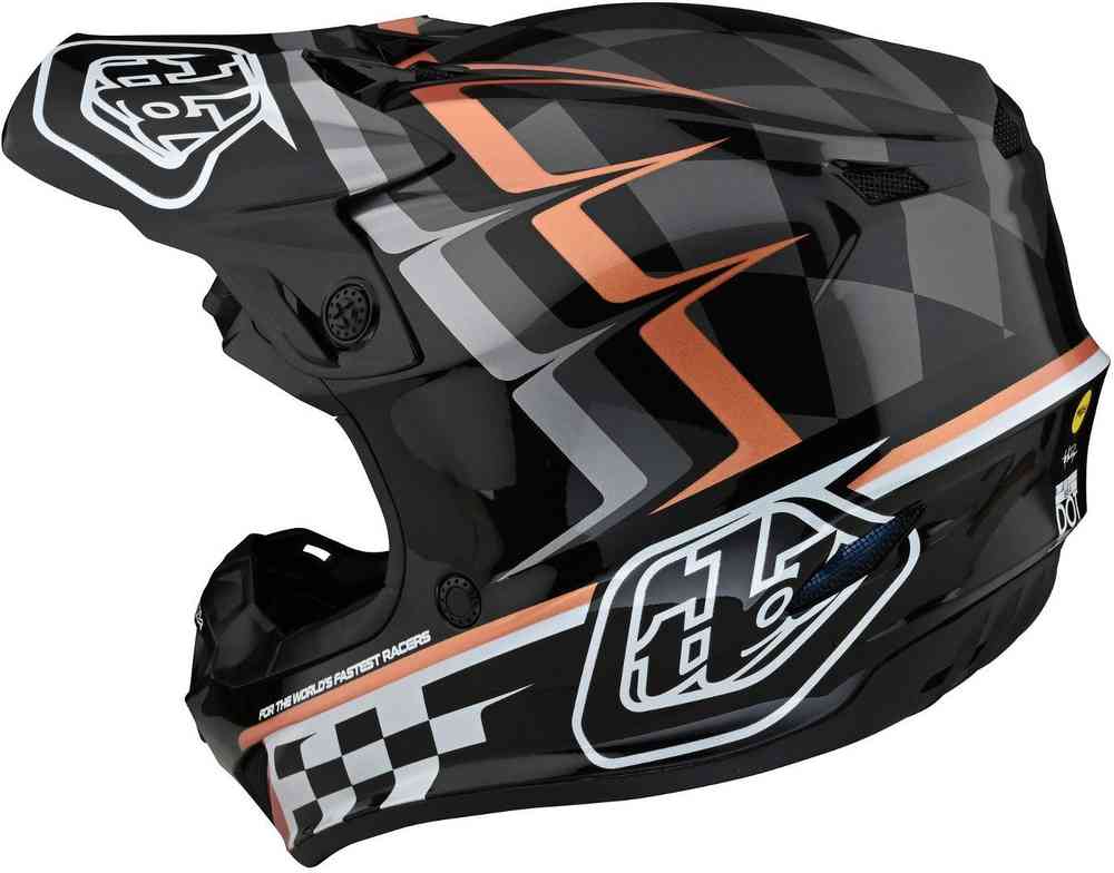 Troy Lee Designs SE4 Warped Polyacrylite MIPS Motocross Helmet