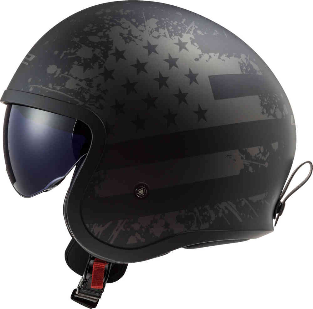 LS2 OF599 Spitfire II Black Flag Jet Helmet