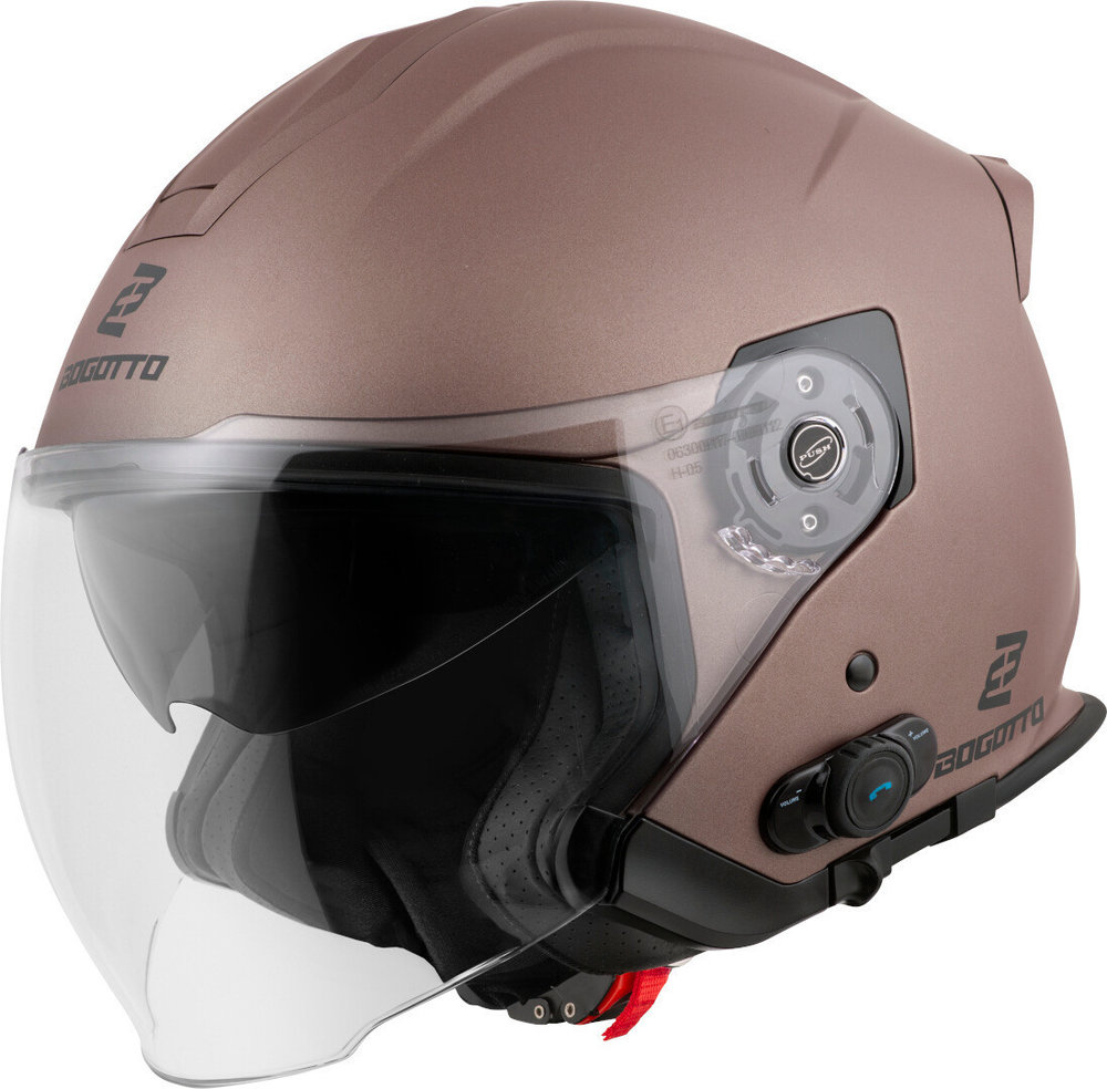 Bogotto H586 BT Solid Bluetooth Jet Helmet