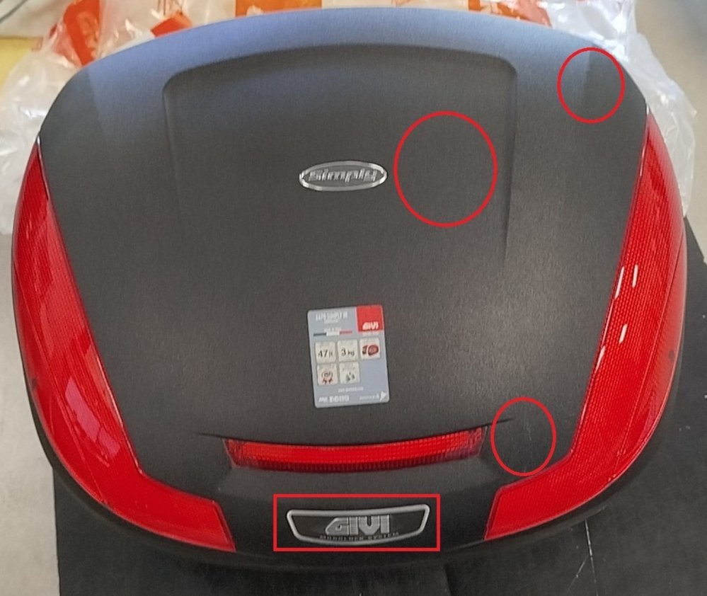 GIVI E470 Simply III Monolock Topcase with mountig-plate 2nd choice item