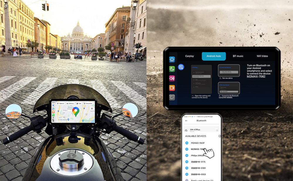 AlienRider M2 Pro Motorcycle Multimedia System + Camaras