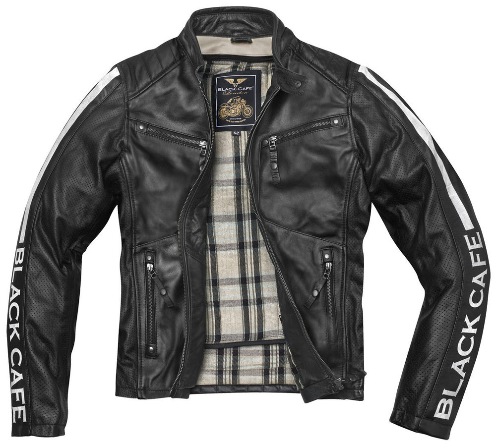 Black-Cafe London Toronto Motorcycle Leather Jacket