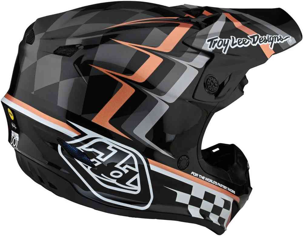 Troy Lee Designs SE4 Warped Polyacrylite MIPS Motocross Helmet