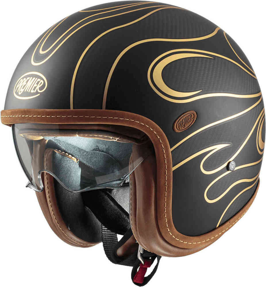 Premier Vintage Platinum ED Carbon FR Chromed BM Jet Helmet