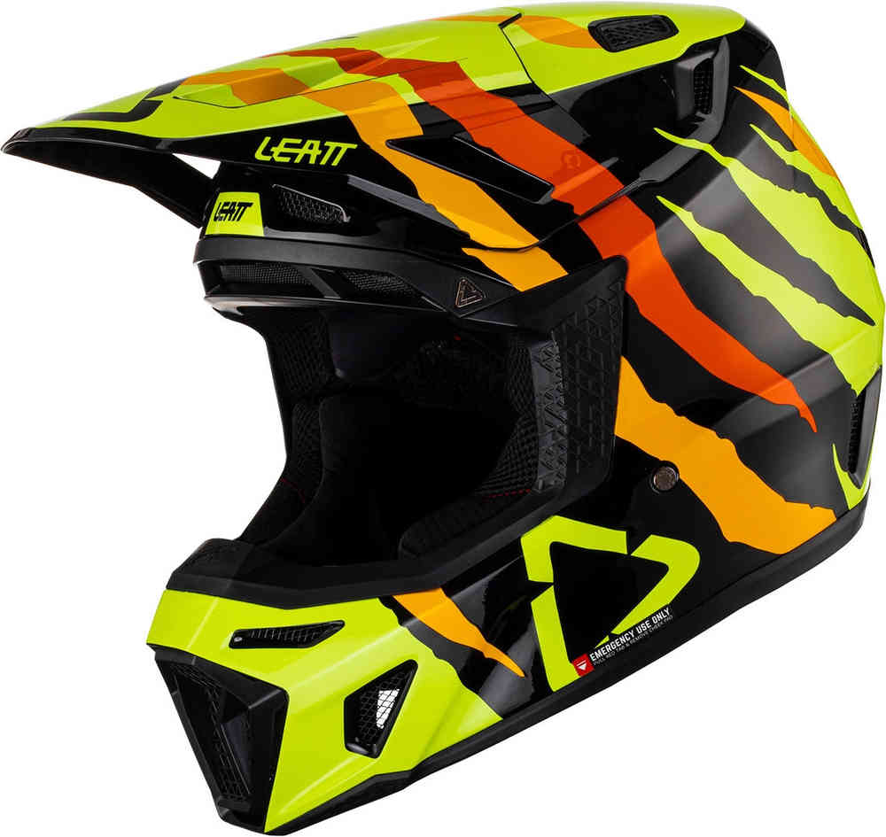Leatt 8.5 Tiger Motocross Helmet with Goggles
