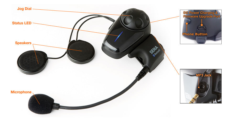 Sena SMH10 Bluetooth Headset Single Pack