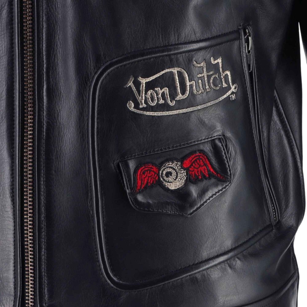 Von Dutch X Helstons Coliseum Motorcycle Leather Jacket