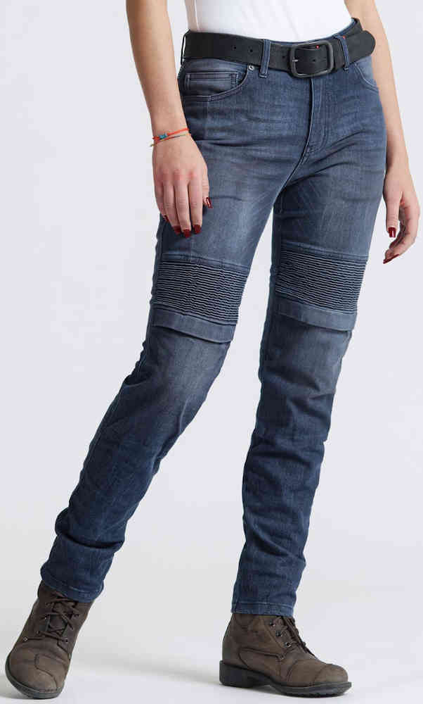 Pando Moto Rosie Navy Plain Ladies Motorcycle Jeans