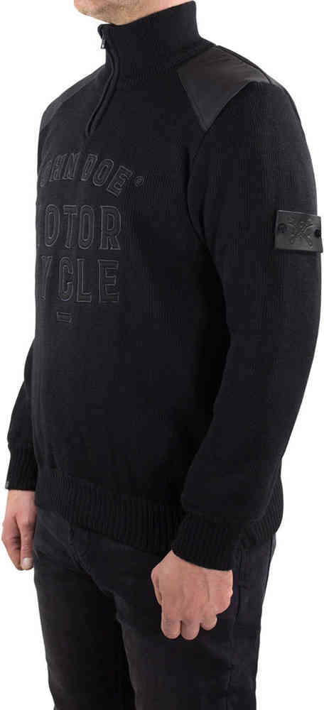 John Doe Knit Zip Big Logo Pullover