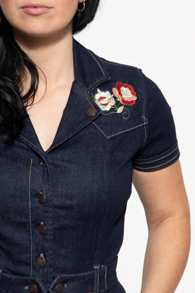 Queen Kerosin Swing Ladies Jeans Dress