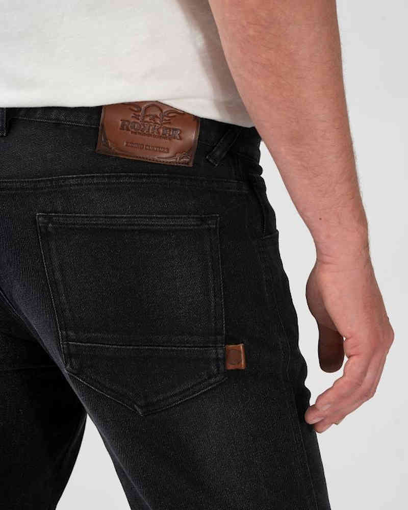 Rokker Rokkertech Tapered Slim Black Motorcycle Jeans