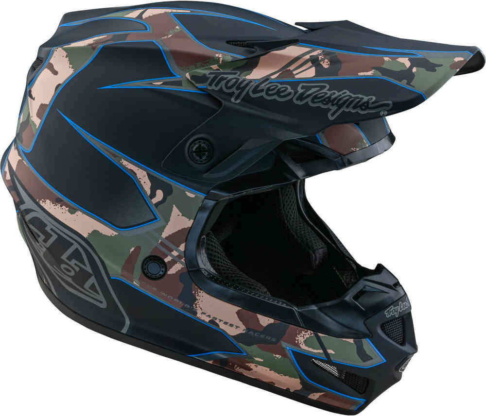 Troy Lee Designs SE4 Polyacrylite Matrix MIPS Motocross Helmet