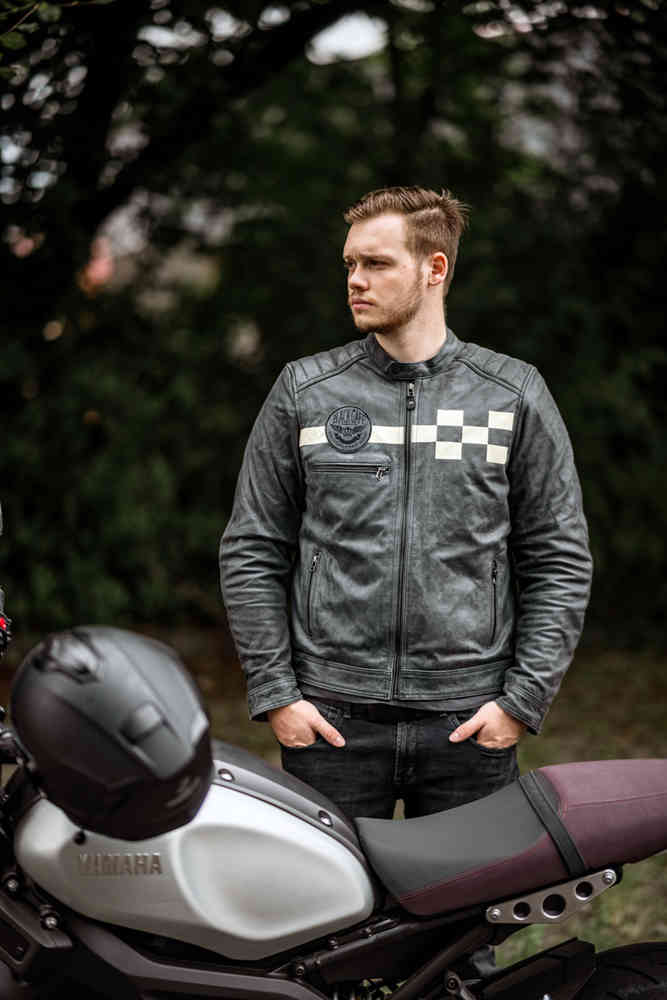 Black-Cafe London SevenT Motorcycle Leather Jacket