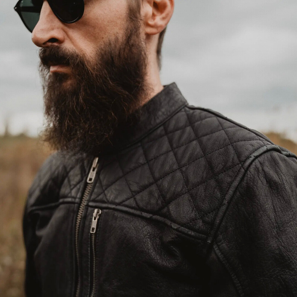 HolyFreedom Burn Out Black Motorcycle Leather Jacket