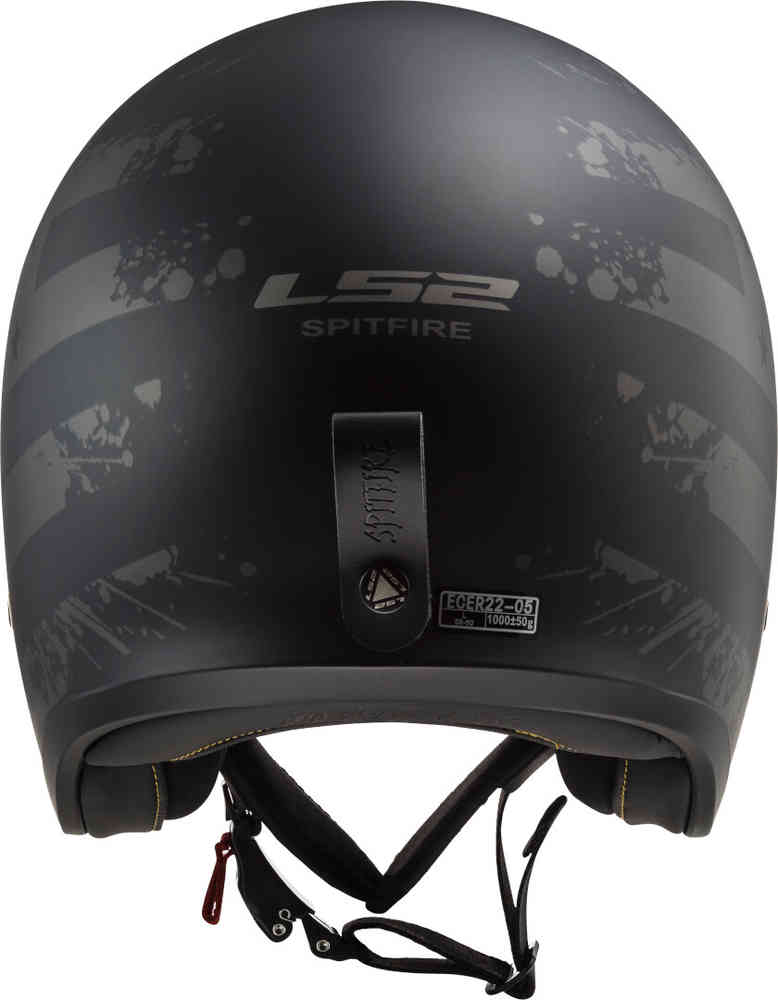 LS2 OF599 Spitfire II Black Flag Jet Helmet